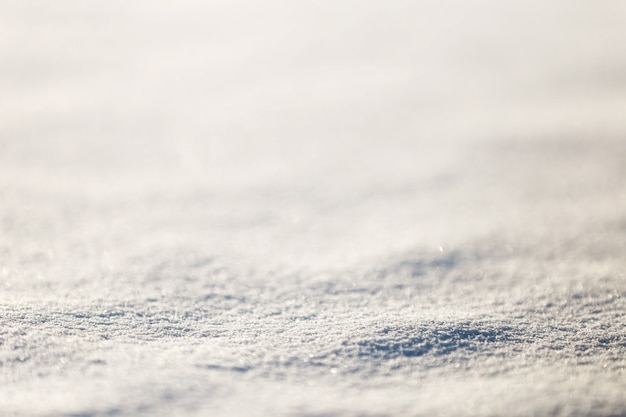 photographed close-up of white snow lying on the ground