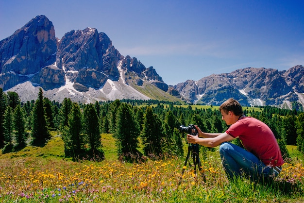 Photographer in the Alps