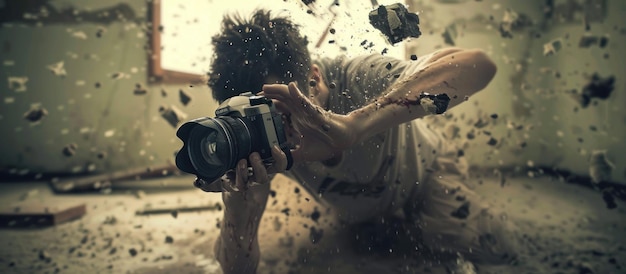 Photo photographer in chaos