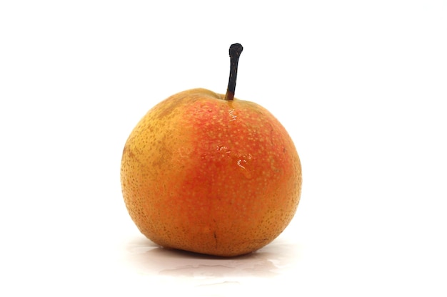 Photographic material with white background of fruit pear