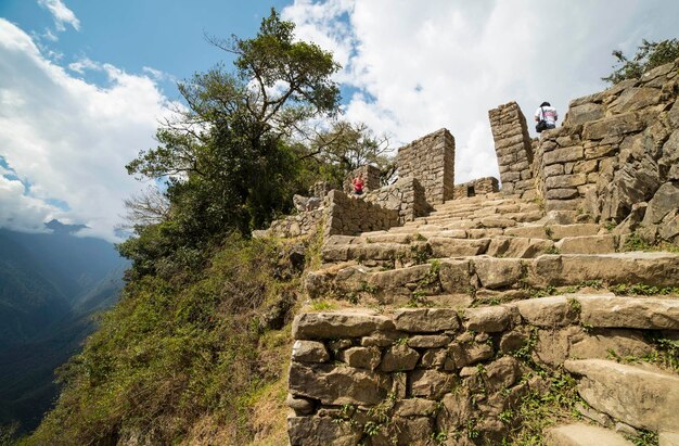 Photographs of the citadel of Machu Picchu in the Andes of Peru