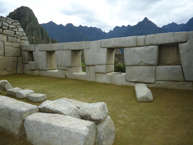 Photographs of the lost city of Machu Picchu in Cusco Peru.