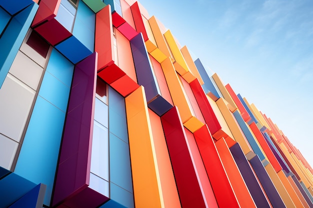 Photographs of modern architectural details in vivid color