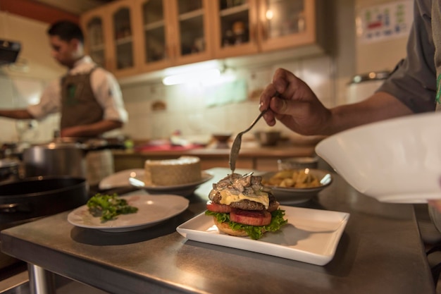 Photographs of typical Peruvian dishes in a restaurant in Cusco.