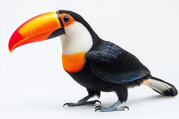 Photo photography of animal toucan on white background