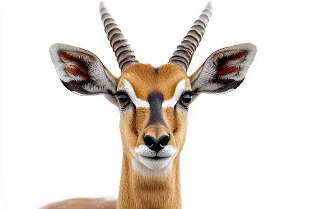 Photo photography of antelope animal on white background