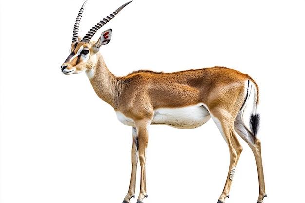 Photo photography of antelope animal on white background