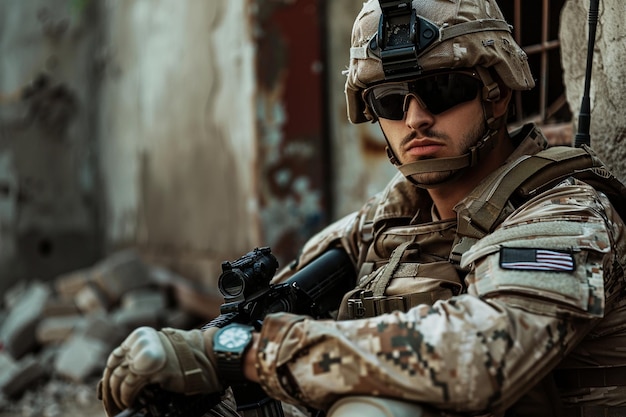 photography of Army soldier of Special Operations Forces