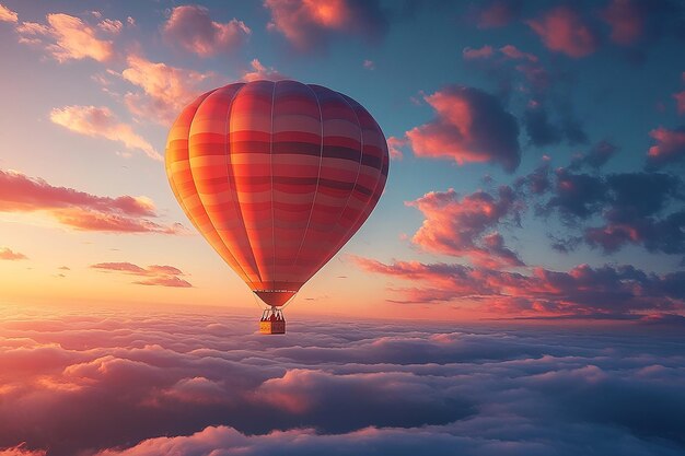 photography of Beautiful Hot air balloons hovering in the sky on sunrise