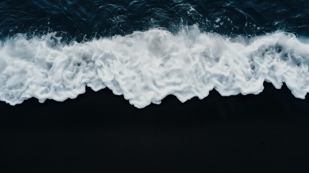 Photo a photography of a beautiful transparent clear sea or ocean waves and foam splashing