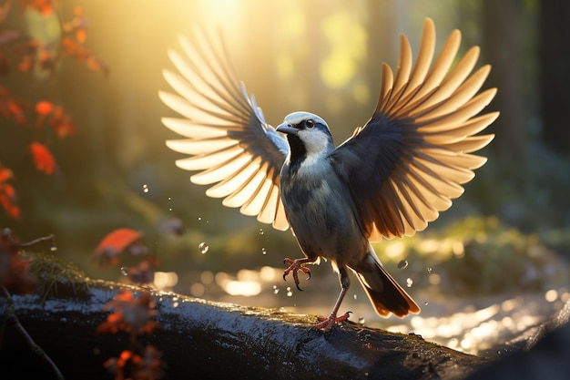 Photography of birds in their natural habitats with different species