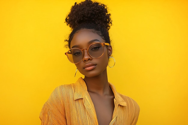 photography of black american girl happy lifestyle on light background