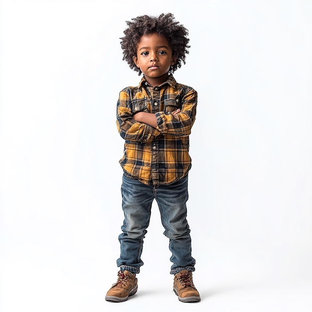 Photo photography of black american kids_boy happy lifestyle