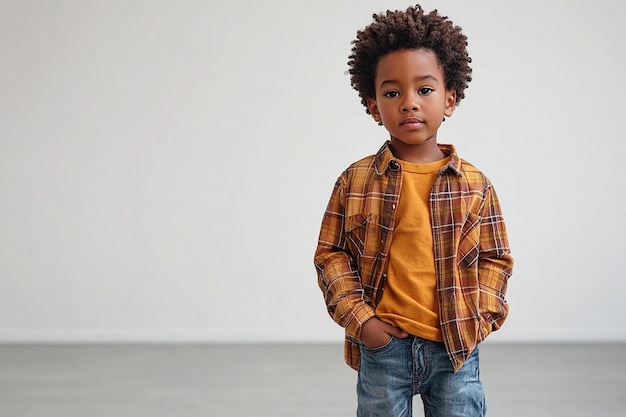 Photo photography of black american kids_boy happy lifestyle