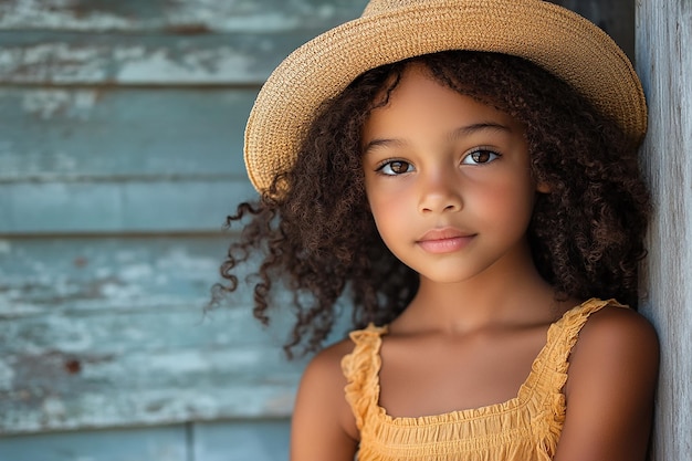 Photo photography of black american kids girl happy lifestyle on light background