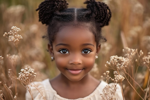 Photo photography of black american kids girl happy lifestyle on light background