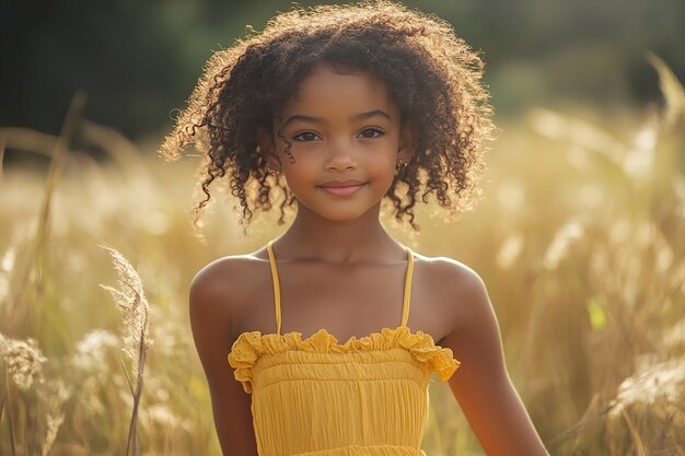 Photo photography of black american kids girl happy lifestyle on light background