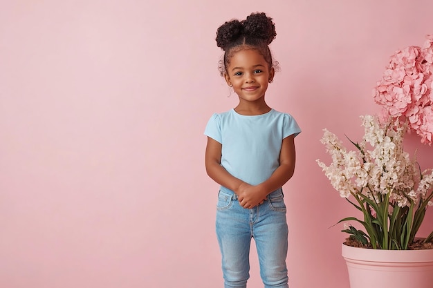 Photo photography of black american kids girl happy lifestyle