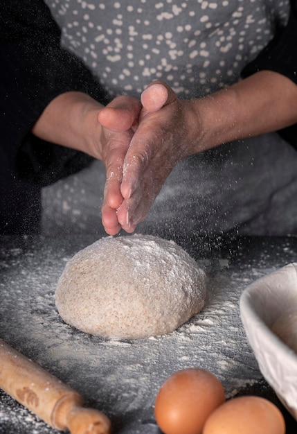 Photography of bread dough