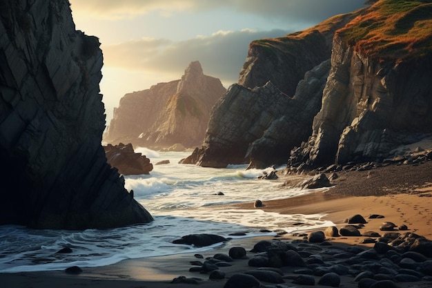 Photography of coastal landscapes with cliffs and secluded coves