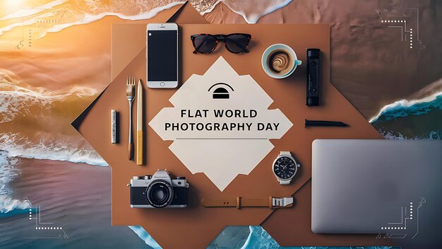 Photo photography day suitable poster banners typography background and greeting card world photography da