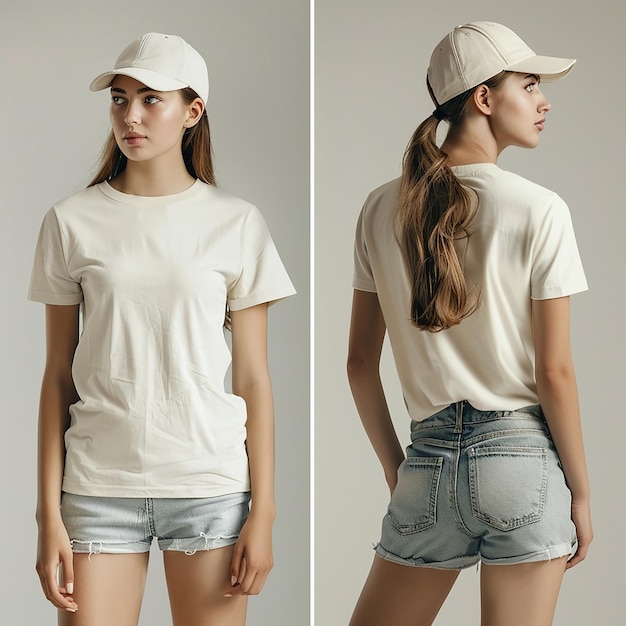 Photo photography of fashion tshirt mockup