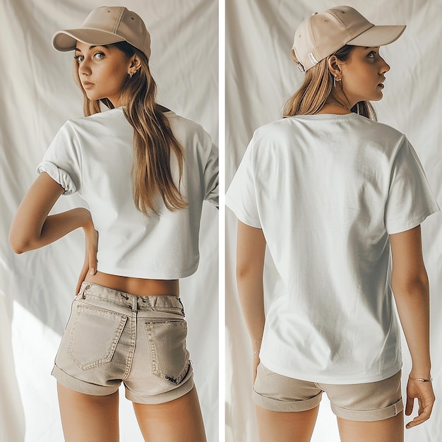 Photo photography of fashion tshirt mockup