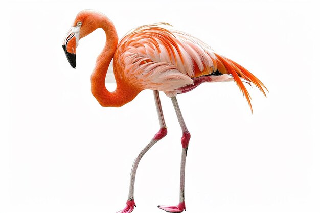 photography of Flamingo bird on white background