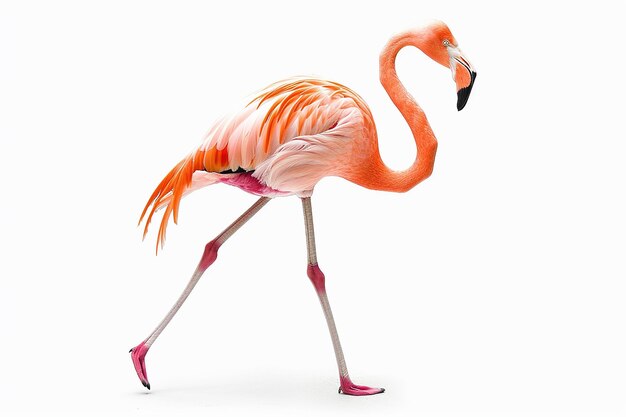 photography of Flamingo bird on white background