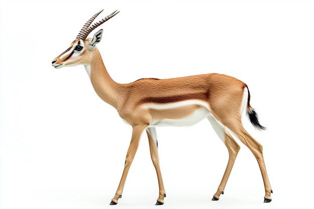 photography of gazelle animal on white background