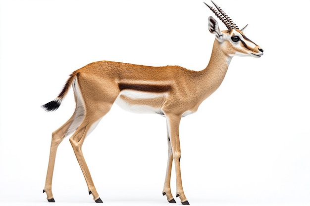 photography of gazelle animal on white background