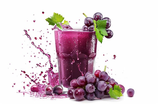 photography of Grape Juice on white background