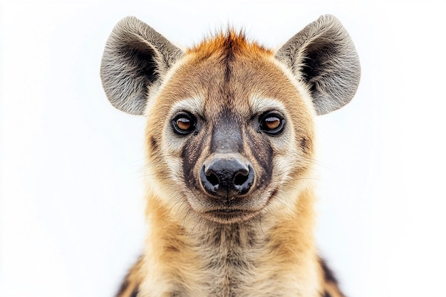 Photo photography of hyena animal on white background