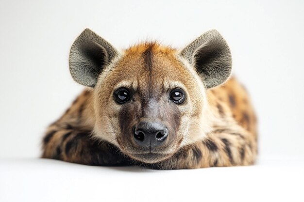 Photo photography of hyena animal on white background