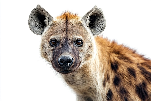 Photo photography of hyena animal on white background