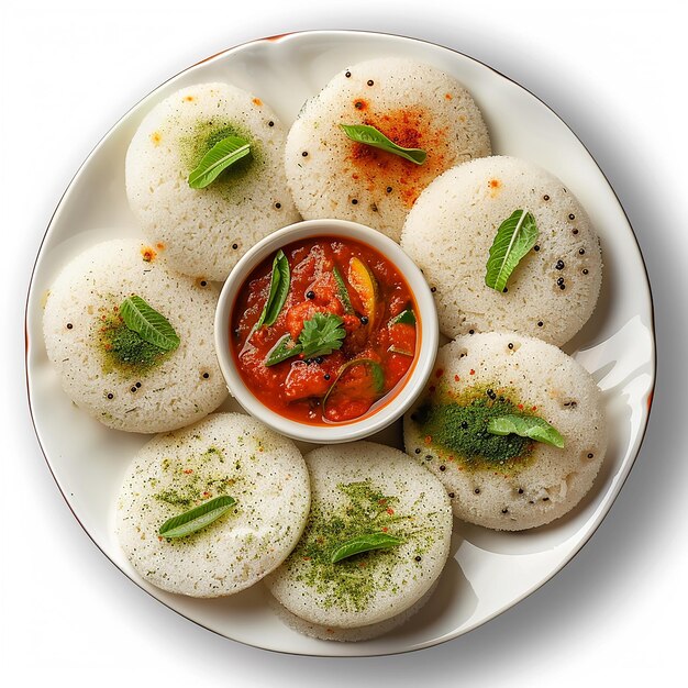 Photo photography of indian idli plate