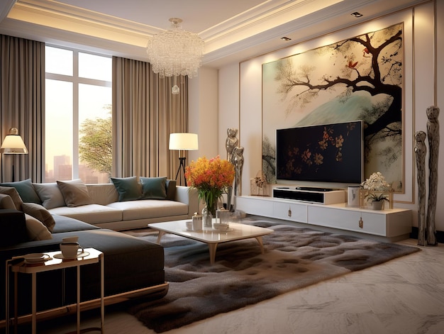 Photography of luxury living room interior