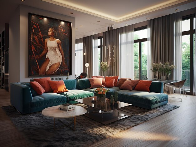 Photography of luxury living room interior