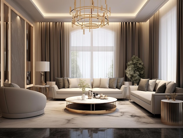 Photography of luxury living room interior