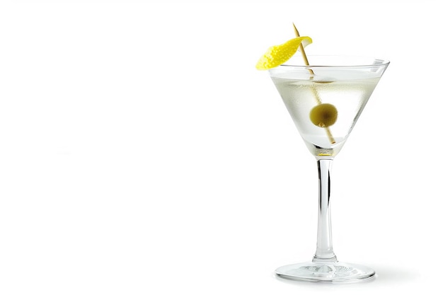 Photo photography of martini on white background