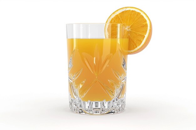 Photo photography of orange juice on white background