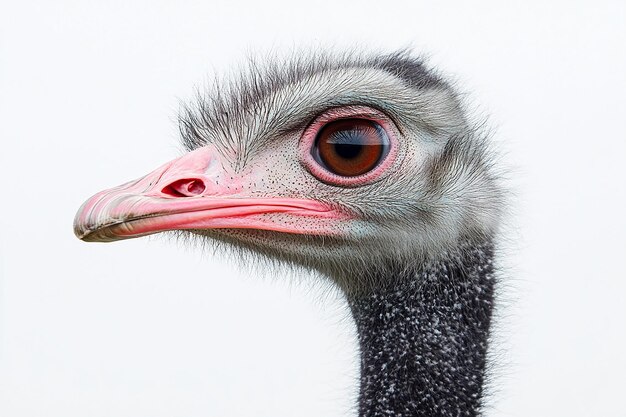 Photo photography of ostrich animal white background