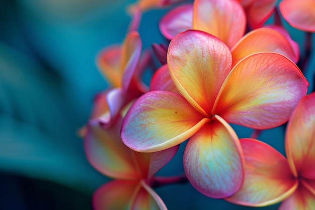 Photo photography of plumeria flower on white background