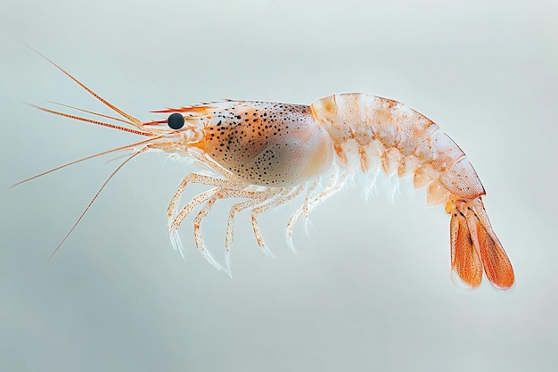 Photo photography of prawn animal on white background