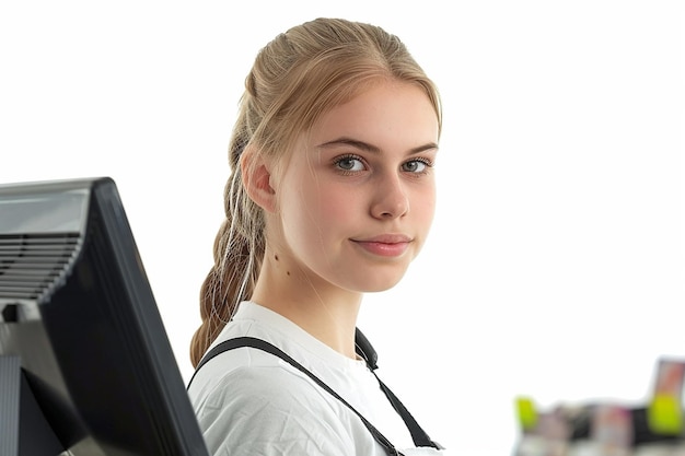 photography of professional cashier