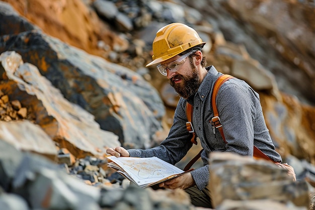 Photo photography of professional geologist