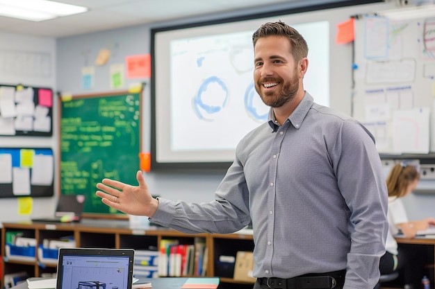 photography of professional teacher in classroom