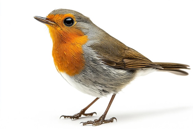 photography of robin bird animal white background