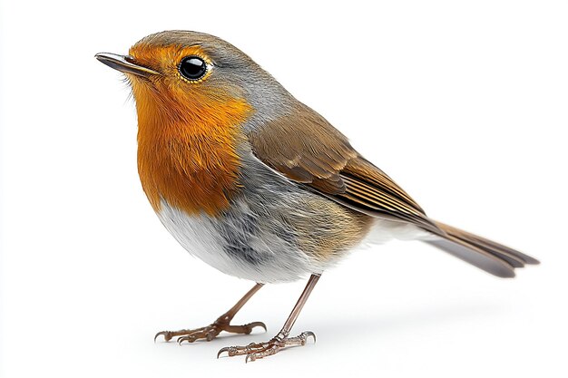 photography of robin bird animal white background