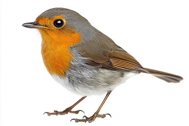 Photo photography of robin bird animal white background